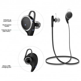 JOGGER Sport Bluetooth Earphone with Microphone - QY8 - Black - 3