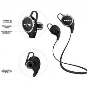JOGGER Sport Bluetooth Earphone with Microphone - QY8 - Black - 4