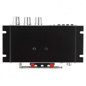 Lepy Mini Car Hi-Fi Stereo Audio Amplifier Bass Booster MP3 12V with USB Port FM MMC - LP-A68 - Black - 6