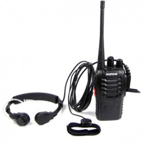 Mikrofon Tenggorokan Extendable untuk Walkie Talkie - Black - 2