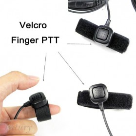 Mikrofon Tenggorokan Extendable untuk Walkie Talkie - Black - 3