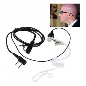 TaffSTUDIO Headset Earphone FBI Style untuk Walkie Talkie - C9003A - Black - 1