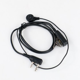 TaffSTUDIO Headset Earphone FBI Style untuk Walkie Talkie - C9003A - Black - 2