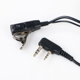 TaffSTUDIO Headset Earphone FBI Style untuk Walkie Talkie - C9003A - Black - 4