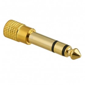 Headphone Jack Adaptor 3.5 mm 1/8 ke 6.5 mm 1/4 Stereo - PJ1652 - Golden - 4