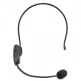 FM Transmitter Wireless Microphone Headset for Guide Tour - P16 - Black