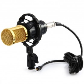 TaffSTUDIO Mikrofon Kondenser Studio dengan Shockproof Mount - BM-800 - Black