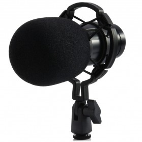 TaffSTUDIO Mikrofon Kondenser Studio dengan Shockproof Mount - BM-800 - Black - 10