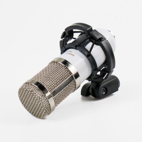TaffSTUDIO Mikrofon Kondenser Studio dengan Shockproof Mount - BM-800 - White