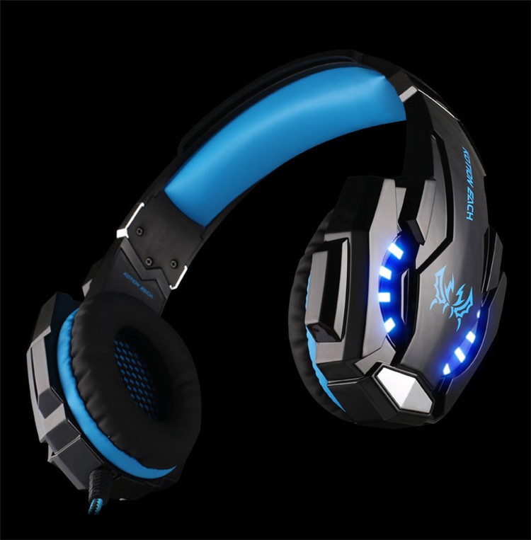 Kotion Each G9000 Gaming Headset Twisted with LED Light Black/Blue