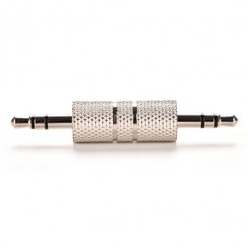 Stereo 3.5mm Male to Male Audio Headphone Jack Adapter - Silver - 2