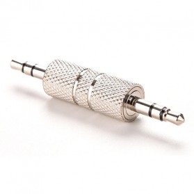 Stereo 3.5mm Male to Male Audio Headphone Jack Adapter - Silver - 3