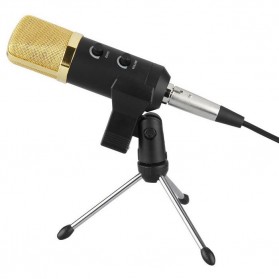 TaffSTUDIO Mikrofon Kondenser USB Konektor dengan Mini Tripod - FIFINE K669B MK-F100TL - Black - 1