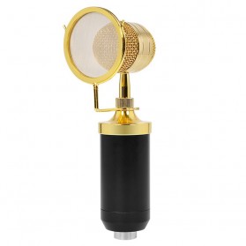 TaffSTUDIO Mikrofon Kondenser dengan Shock Proof Mount - BM-8000 - Golden