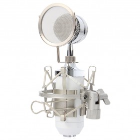 TaffSTUDIO Mikrofon Kondenser dengan Shock Proof Mount - BM-8000 - Golden - 7
