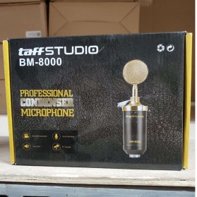 TaffSTUDIO Mikrofon Kondenser dengan Shock Proof Mount - BM-8000 - Golden - 13