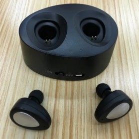 True Wireless Bluetooth Earphone with Charging Dock - Black - 6