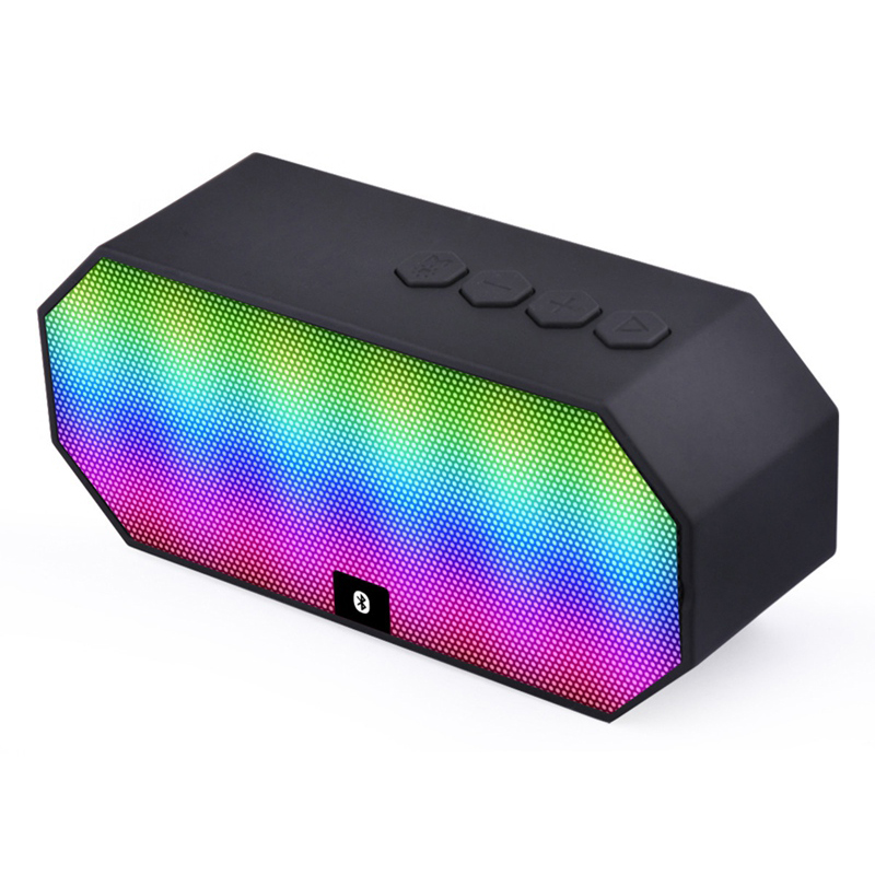 Portable Bluetooth Speaker Colorful Led Light Es E925 Black Jakartanotebook Com