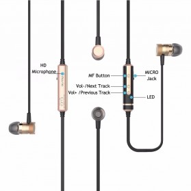Earphone Bluetooth Sport Bass dengan Microphone - H6 - Black - 6