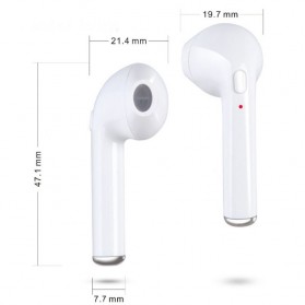 i7TWS Wireless Earphone Bluetooth 4.2 (Binaural) 1 Pasang - White - 5