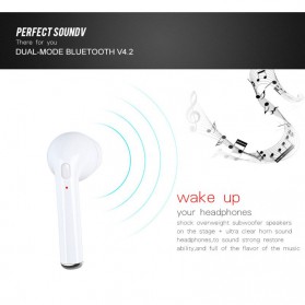 i7TWS Wireless Earphone Bluetooth 4.2 (Binaural) 1 Pasang - White - 6