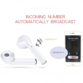 i7TWS Wireless Earphone Bluetooth 4.2 (Binaural) 1 Pasang - White - 7