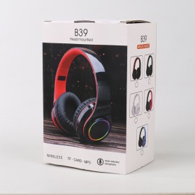 Tourya Headset Stereo Wired Wireless Bluetooth - B39 - Black - 8