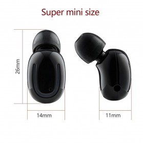 Micro Sport Bluetooth Earphone - Mini Q13 - Black - 4