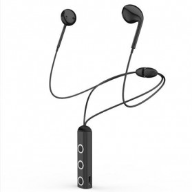 Earphone Bluetooth V5.0 + EDR Sports with Neckband Magnetic - BT313 - Black