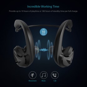 Dodocool Earphone Bluetooth Sport Headset - DA104 - Black - 5