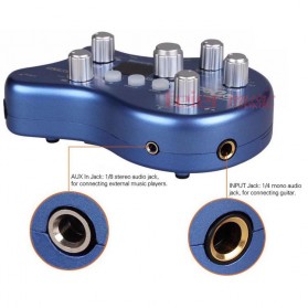 MOOER Pogo Multi Effect Pedal Gitar Electric Portable - Blue - 4