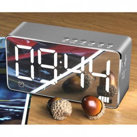 Bluetooth Speaker Alarm Clock FM Radio TF Card - Q9 - Black - 1