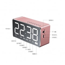 Bluetooth Speaker Alarm Clock FM Radio TF Card - Q9 - Black - 3