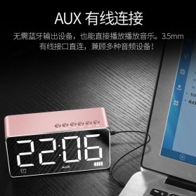 Bluetooth Speaker Alarm Clock FM Radio TF Card - Q9 - Black - 6