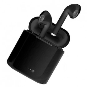 Mini Earphone Airpods Bluetooth 4.2 with Charging Case - i7S TWS - Black - 2
