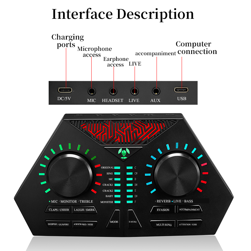 Shijiechuanmei Usb Sound Card Amplifier Live Karaoke Recording Special Effect Max 730 Black Jakartanotebook Com