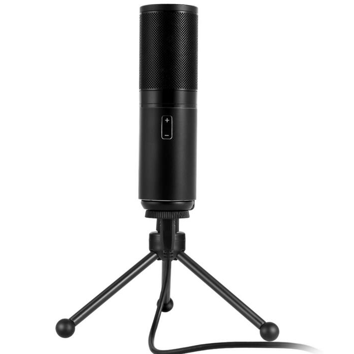 Studio Condenser Microphone USB with Stand Q9 Black