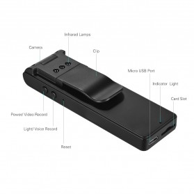 Mini Digital HD Camera Voice Recorder Rotatable Lens 8GB 1080P - E13 - Black - 3