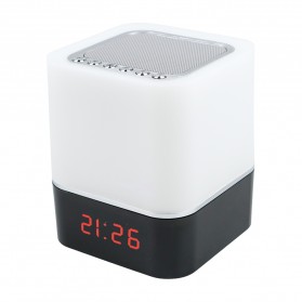 Taffware Jam Alarm Bluetooth Speaker LED Light - S8 - White