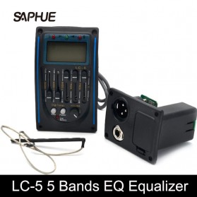 Saphue Preamp Amplifier Gitar Tuner 5 Bands Equalizer System - LC-5 - Black