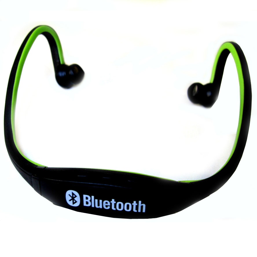 Sports Wireless Bluetooth Headset - BTH-404 - Black/Green 