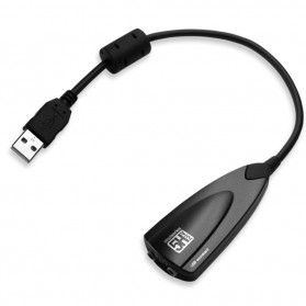 Sound Card USB Virtual 7.1 Channel dengan Chipset China - 5Hv2 - Black - 3