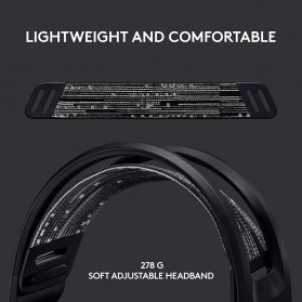 Logitech LIGHTSPEED Wireless RGB 7.1 Surround Gaming Headset - G733 - Black - 9