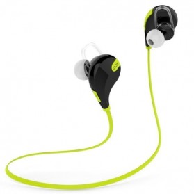 QCY Bluetooth Earphone Olahraga dengan Mic - QY7 (ORIGINAL) - Green - 1