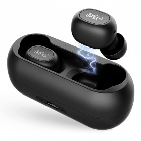 QCY TWS Bluetooth Earphone with Charging Case - QCY-T1C - Black