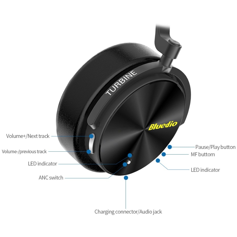 Bluedio Turbine Wireless Bluetooth Headphone - T5 - Black -  JakartaNotebook.com