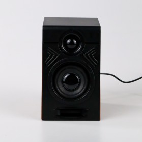 First Eye 950 HiFi Desktop Multimedia Stereo Speaker 2.0 Channel - SL-101 - Black/Brown - 3