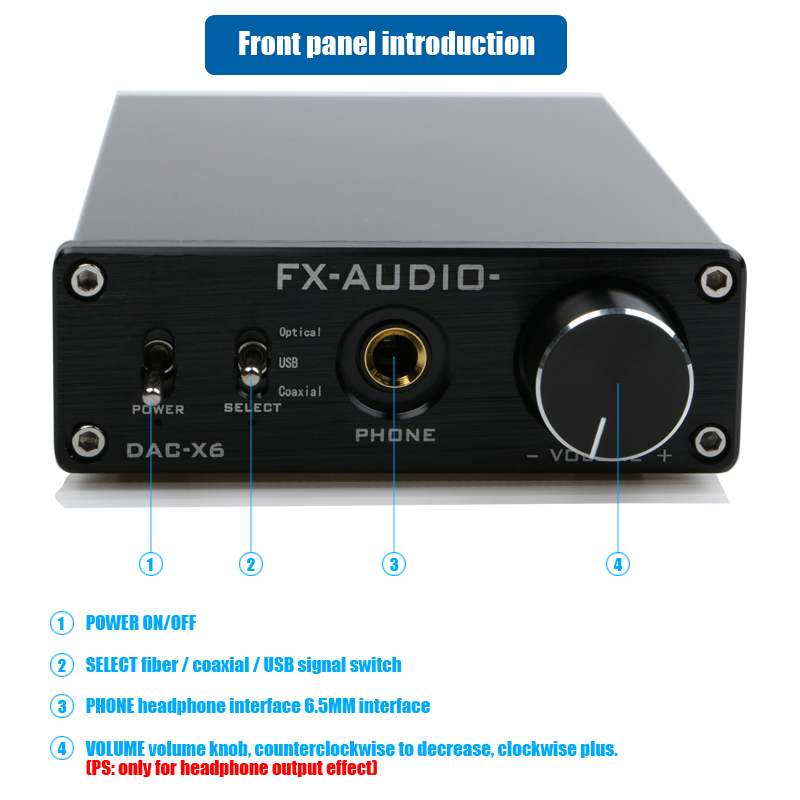 FX-Audio DAC-X6 Mini HiFi Digital Audio 