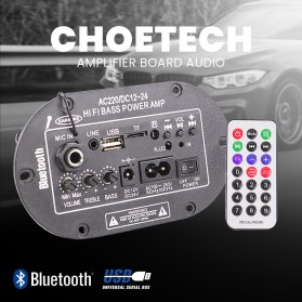 CHOETECH Amplifier Board Audio Bluetooth USB FM Radio TF Player Subwoofer - CHIF1224 - Black