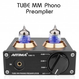 Aiyima Preamplifier HiFi Phono Turntable Preamp Vacuum Tube 6A2 - B2D1888 - Black